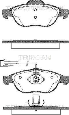 Triscan 8110 12002 - Гальмівні колодки, дискові гальма autozip.com.ua