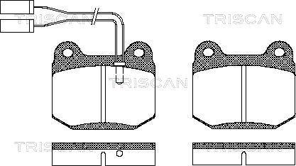 Triscan 8110 12741 - Гальмівні колодки, дискові гальма autozip.com.ua