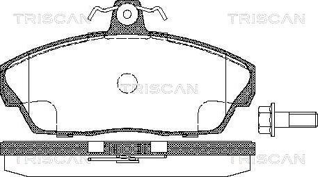 Triscan 8110 17012 - Гальмівні колодки, дискові гальма autozip.com.ua
