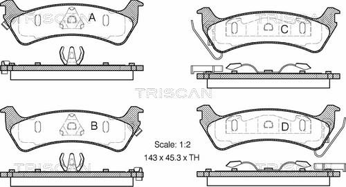 Triscan 8110 80530 - Гальмівні колодки, дискові гальма autozip.com.ua