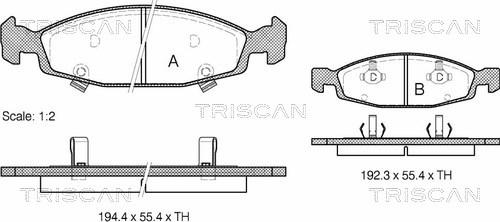 Triscan 8110 80527 - Гальмівні колодки, дискові гальма autozip.com.ua