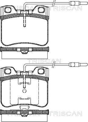 Triscan 8110 38932 - Гальмівні колодки, дискові гальма autozip.com.ua