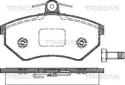 Triscan 8110 29986 - Гальмівні колодки, дискові гальма autozip.com.ua