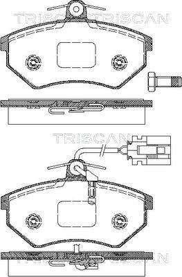 Triscan 8110 29976 - Гальмівні колодки, дискові гальма autozip.com.ua