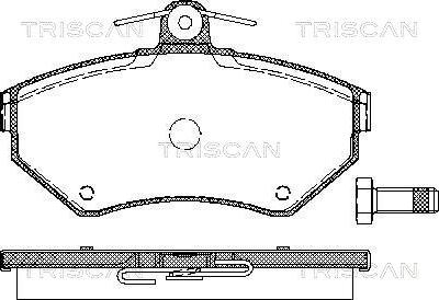 Triscan 8110 29012 - Гальмівні колодки, дискові гальма autozip.com.ua