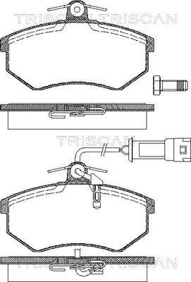 Triscan 8110 29121 - Гальмівні колодки, дискові гальма autozip.com.ua