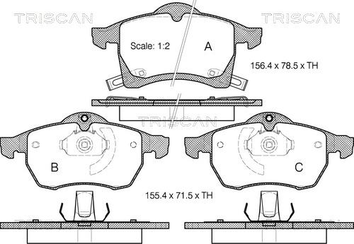 Triscan 8110 24006 - Гальмівні колодки, дискові гальма autozip.com.ua