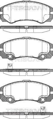 Triscan 8110 24016 - Гальмівні колодки, дискові гальма autozip.com.ua