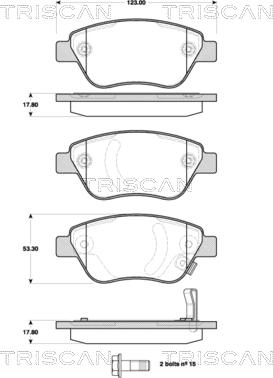 Triscan 8110 24029 - Гальмівні колодки, дискові гальма autozip.com.ua