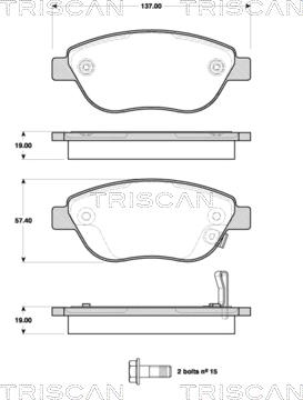 Triscan 8110 24028 - Гальмівні колодки, дискові гальма autozip.com.ua