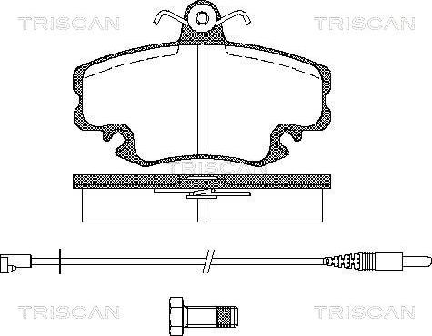 Triscan 8110 25005 - Гальмівні колодки, дискові гальма autozip.com.ua