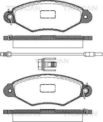 Triscan 8110 25015 - Гальмівні колодки, дискові гальма autozip.com.ua