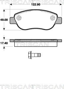 Triscan 8110 25022 - Гальмівні колодки, дискові гальма autozip.com.ua