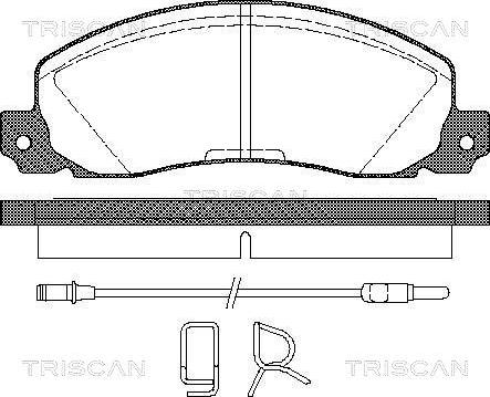 Triscan 8110 25846 - Гальмівні колодки, дискові гальма autozip.com.ua