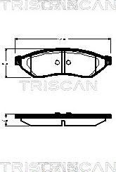 Triscan 8110 21009 - Гальмівні колодки, дискові гальма autozip.com.ua