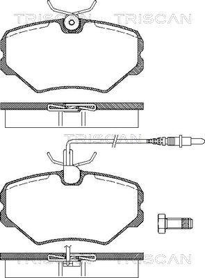 Triscan 8110 28011 - Гальмівні колодки, дискові гальма autozip.com.ua