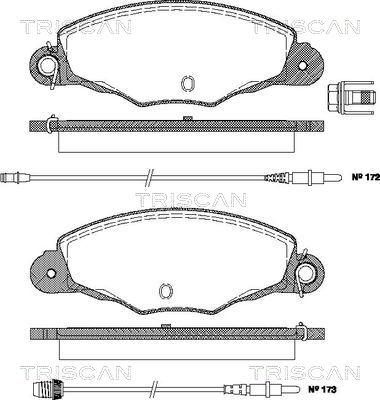 Triscan 8110 28012 - Гальмівні колодки, дискові гальма autozip.com.ua