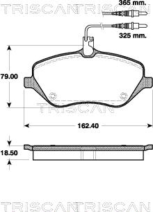 Triscan 8110 28037 - Гальмівні колодки, дискові гальма autozip.com.ua