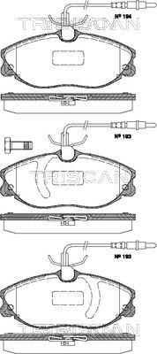 Triscan 8110 28023 - Гальмівні колодки, дискові гальма autozip.com.ua