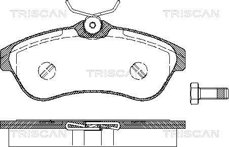 Triscan 8110 28027 - Гальмівні колодки, дискові гальма autozip.com.ua