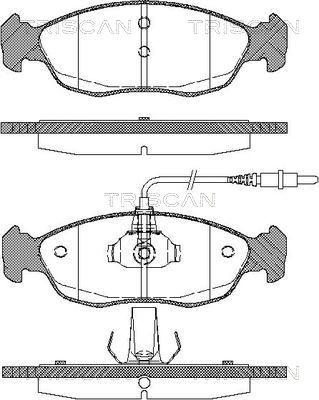 Triscan 8110 28161 - Гальмівні колодки, дискові гальма autozip.com.ua