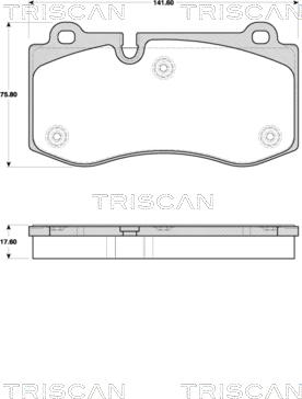 Triscan 8110 23049 - Гальмівні колодки, дискові гальма autozip.com.ua