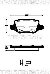 Triscan 8110 23045 - Гальмівні колодки, дискові гальма autozip.com.ua