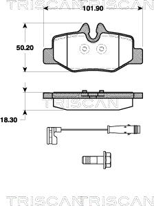 Triscan 8110 23043 - Гальмівні колодки, дискові гальма autozip.com.ua