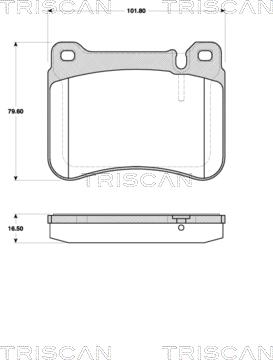 Triscan 8110 23050 - Гальмівні колодки, дискові гальма autozip.com.ua