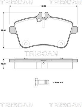 Triscan 8110 23053 - Гальмівні колодки, дискові гальма autozip.com.ua