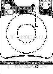 Triscan 8110 23003 - Гальмівні колодки, дискові гальма autozip.com.ua