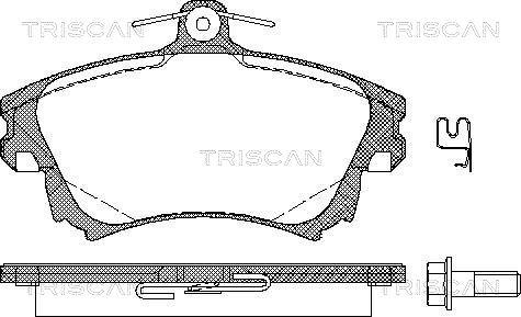 Triscan 8110 27005 - Гальмівні колодки, дискові гальма autozip.com.ua