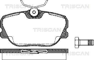 Triscan 8110 27894 - Гальмівні колодки, дискові гальма autozip.com.ua