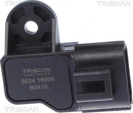 Triscan 8824 16009 - Датчик, тиск у впускний трубі autozip.com.ua