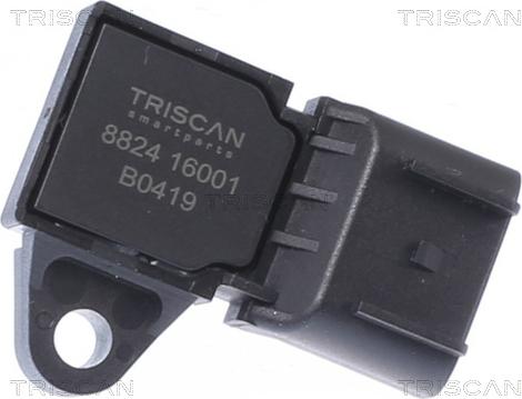 Triscan 8824 16001 - Датчик, тиск у впускний трубі autozip.com.ua