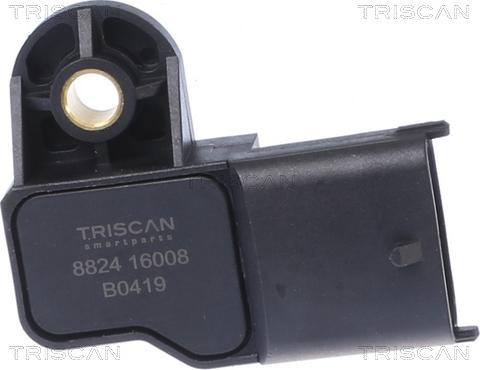 Triscan 8824 16008 - Датчик, тиск у впускний трубі autozip.com.ua