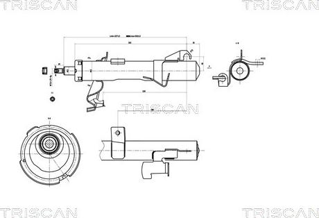 Triscan 8705 50102 - Амортизатор autozip.com.ua