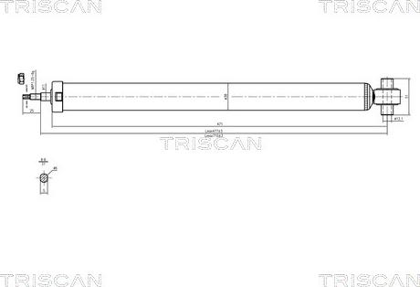 Triscan 8705 50202 - Амортизатор autozip.com.ua