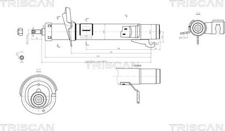 Triscan 8705 16109 - Амортизатор autozip.com.ua