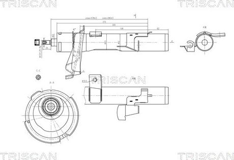 Triscan 8705 16106 - Амортизатор autozip.com.ua