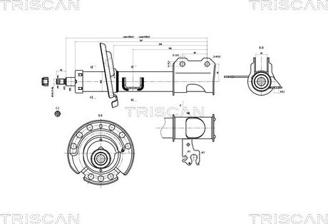 Triscan 8705 10104 - Амортизатор autozip.com.ua