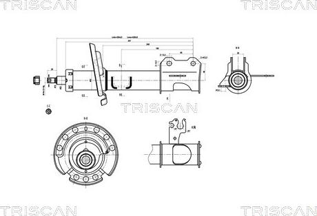 Triscan 8705 10103 - Амортизатор autozip.com.ua