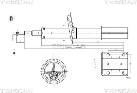 Triscan 8705 10102 - Амортизатор autozip.com.ua