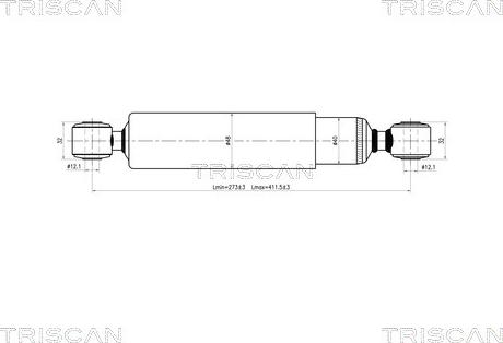 Triscan 8705 10203 - Амортизатор autozip.com.ua