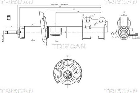Triscan 8705 24107 - Амортизатор autozip.com.ua
