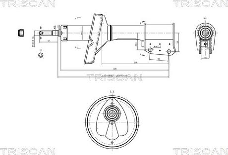 Triscan 8705 25101 - Амортизатор autozip.com.ua