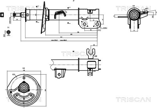 Triscan 8705 21101 - Амортизатор autozip.com.ua