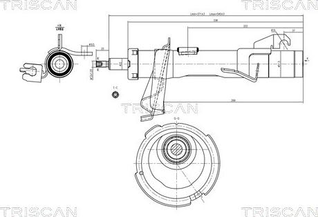 Triscan 8705 27103 - Амортизатор autozip.com.ua