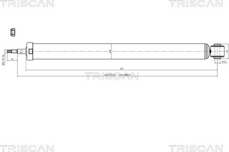 Triscan 8705 27202 - Амортизатор autozip.com.ua