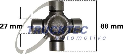 TRUCKTEC 02.34.044 - Шарнір, поздовжній вал autozip.com.ua